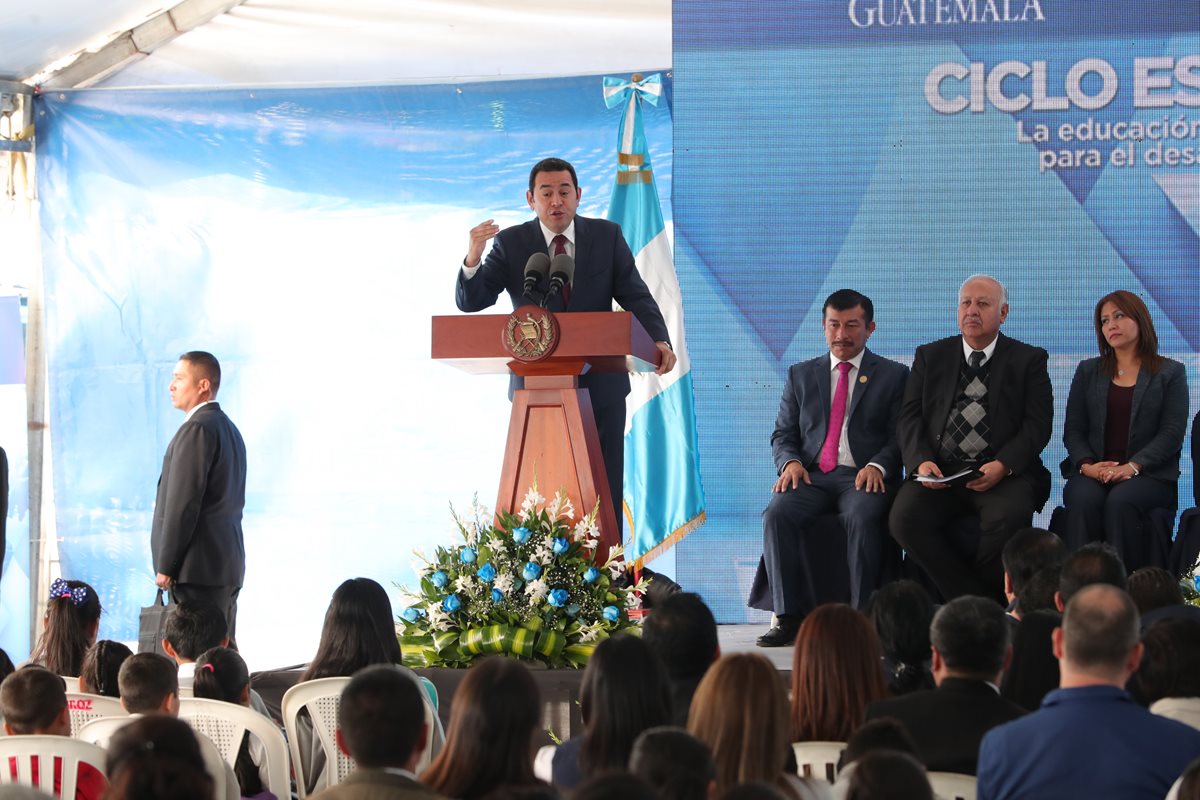 El presidente Jimmy Morales tendrá a su cargo una charla sobre políticas públicas en la actividad organizada por Aipac. (Foto Prensa Libre: Hemeroteca PL)
