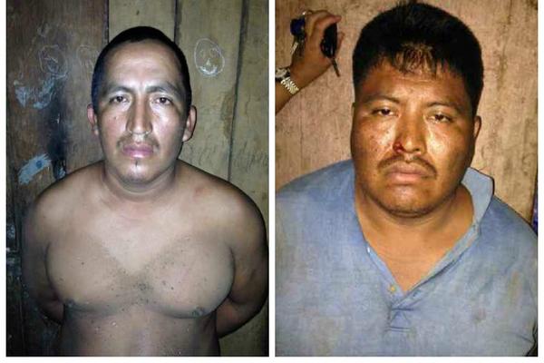 Presuntos secuestradores detenidos. (Foto Prensa Libre: PNC)