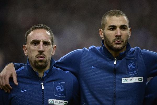 Karim Benzema y Frank Ribéry fueron absueltos. (Foto Prensa Libre: AFP)