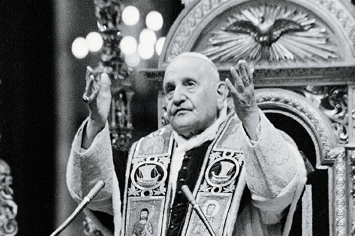 Juan XXIII durante el Concilio Vaticano II, en 1962. (Foto Prensa Libre: AP)