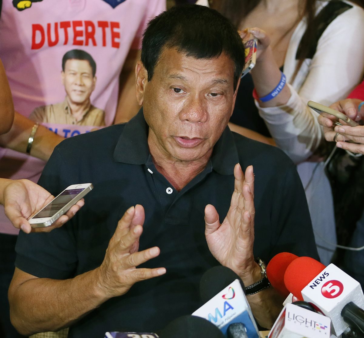 Rodrigo Duterte, presidente electo de Filipinas. (Foto Prensa Libre: AP)