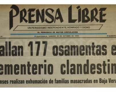 Hallan 177 osamentas  de masacre de Río  Negro 
