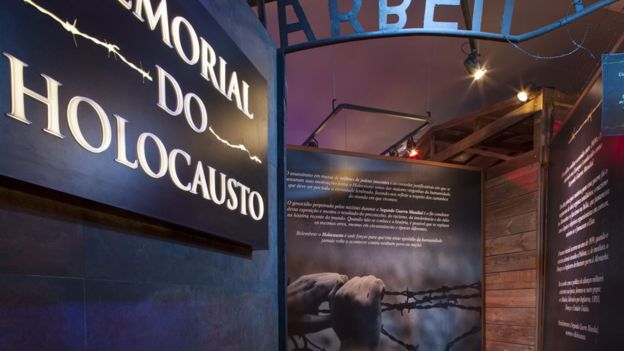 El memorial se encuentra en el Museo de la Inmigración Judía en Sao Paulo. MEMORIAL DEL HOLOCAUSTO