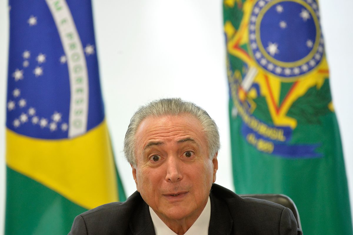 Michel Temer, presidente interino de Brasil. (Foto Prensa Libre: EFE).