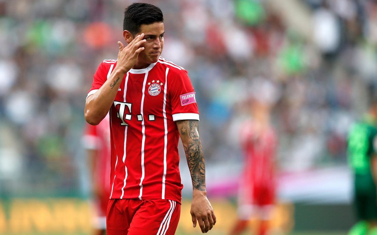 James Rodríguez jugó su primer partido con el Bayern Múnich. (Foto Prensa Libre: EFE)