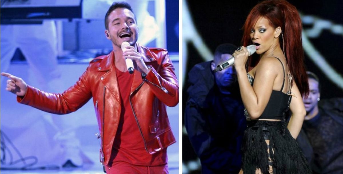 J Balvin dijo que Rihanna no era mujer para casarse, durante un desafío en el programa del youtuber SirKazzio. (Foto Prensa Libre: EFE)