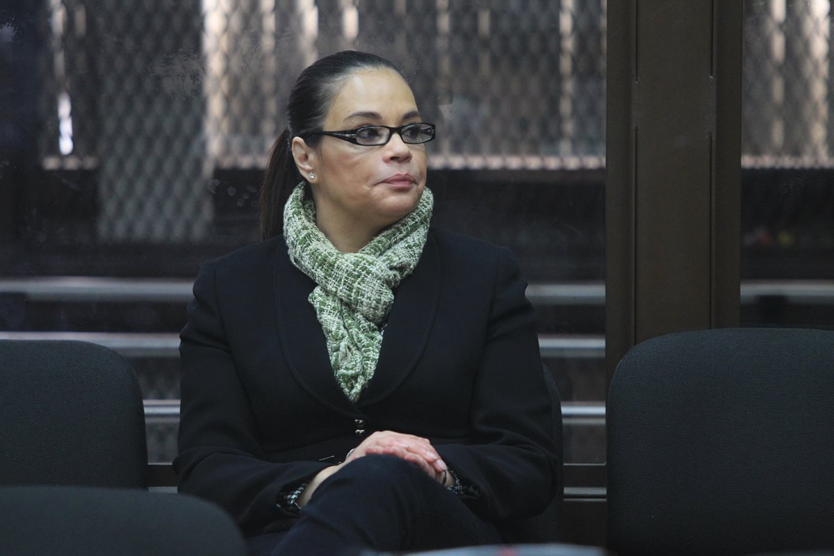 Roxana Baldetti durante una audiencia del caso La Línea. (Foto Prensa Libre: Hemeroteca PL).