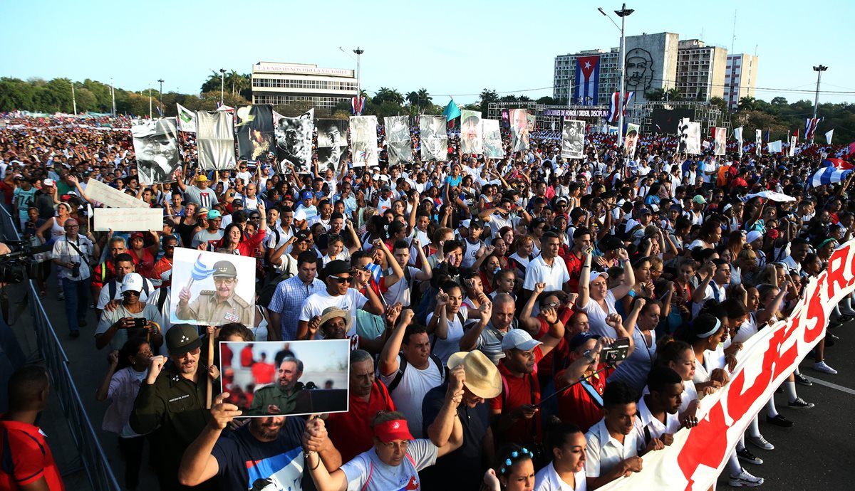 Miles se congregaron en las calles de La Habana, Cuba. (Foto Prensa Libre: EFE)