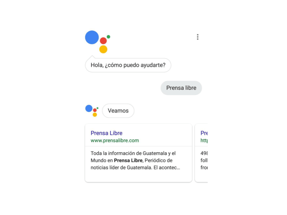 Google Assistant funciona con instrucciones dictadas, evitando usar las manos para interactuar (Foto Prensa Libre: Google).