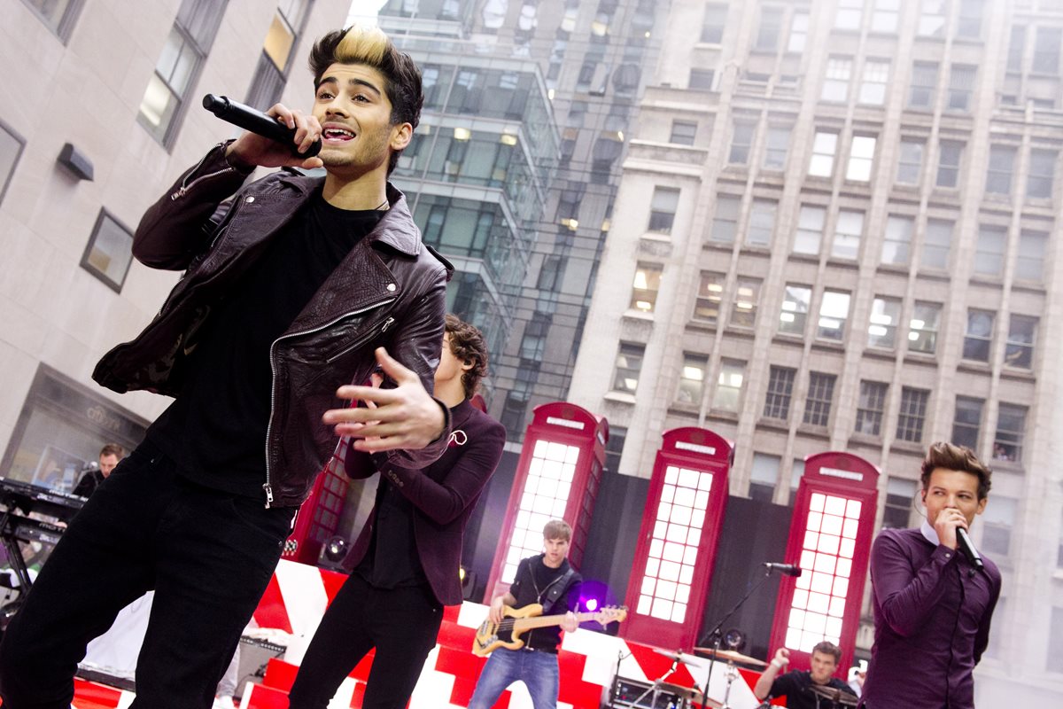 Zayn Malik durante una presentación de One Direction en Nueva York. (Foto Prensa Libre: AP)
