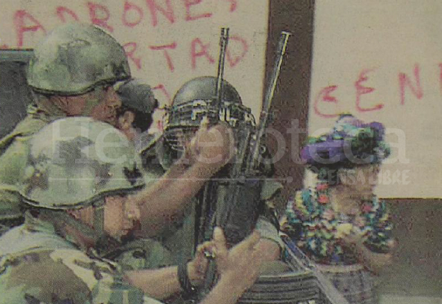 La presencia militar causó zozobra entre la población de Totonicapán por la represión en el conflicto armado interno. (Foto: Hemeroteca PL)