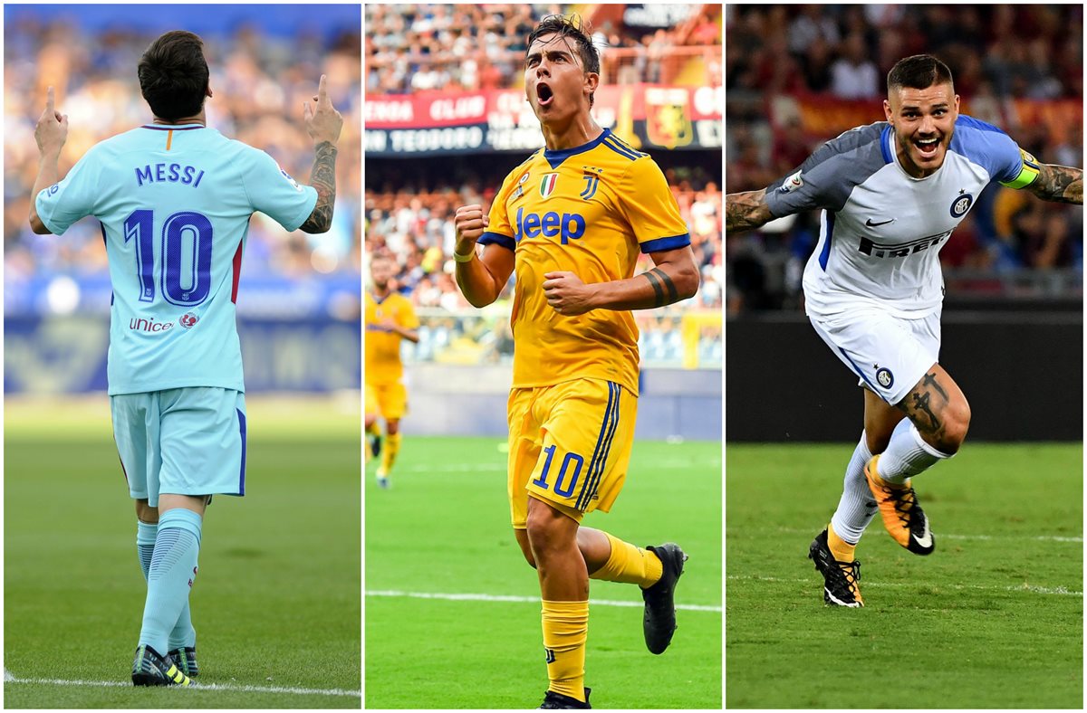 Messi, Dybala e Icardi festejaron en La Liga y Serie A, en la jornada sabatina. (Foto Prensa Libre: AP Y AFP)