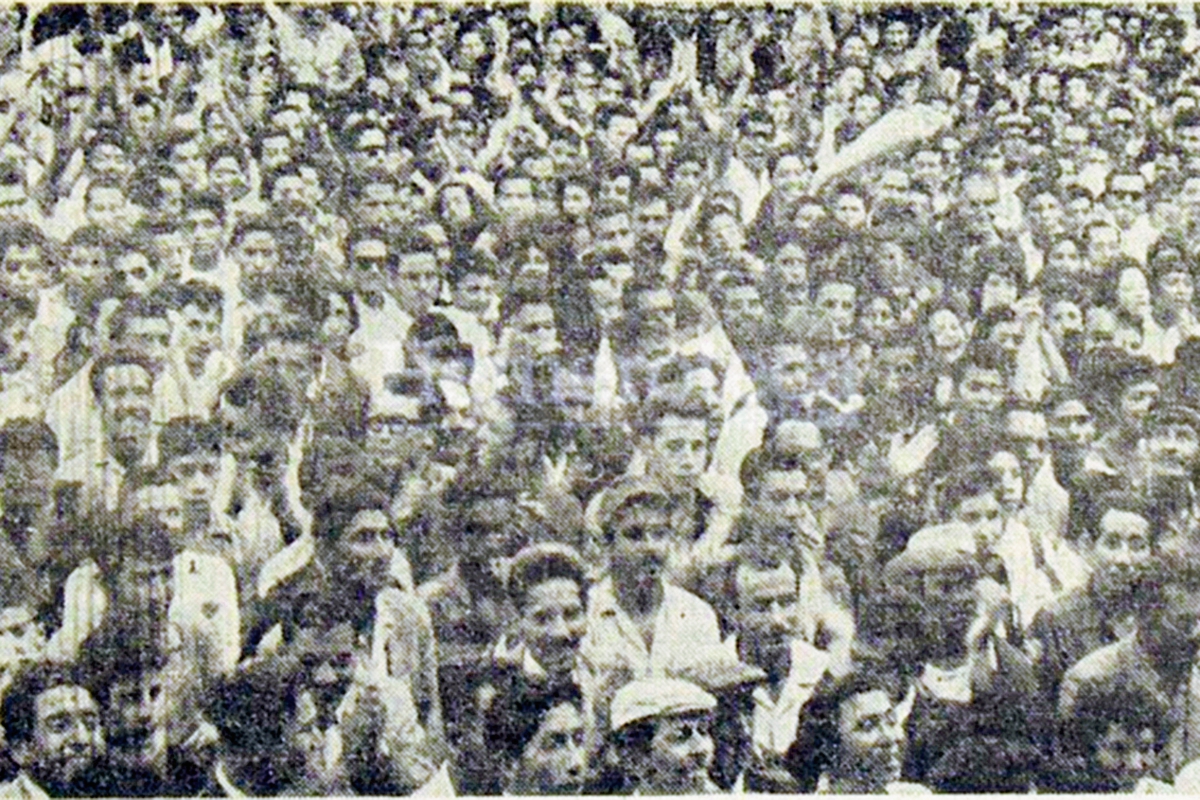Protesta magisterial de 1960 contra Ydígoras Fuentes (Foto: Hemeroteca PL)