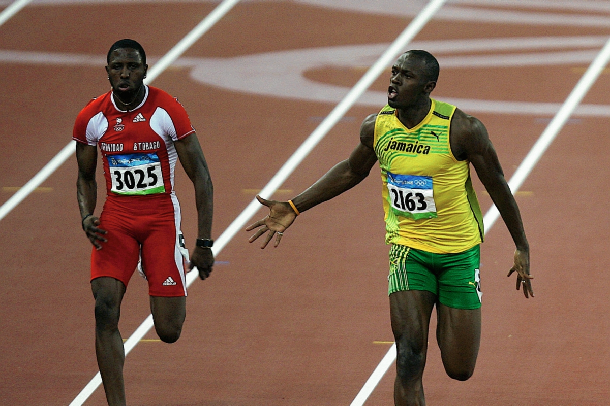 Usain Bolt —derecha— participará por primera vez en una competencia en Nueva York. (Foto Prensa Libre: AP)