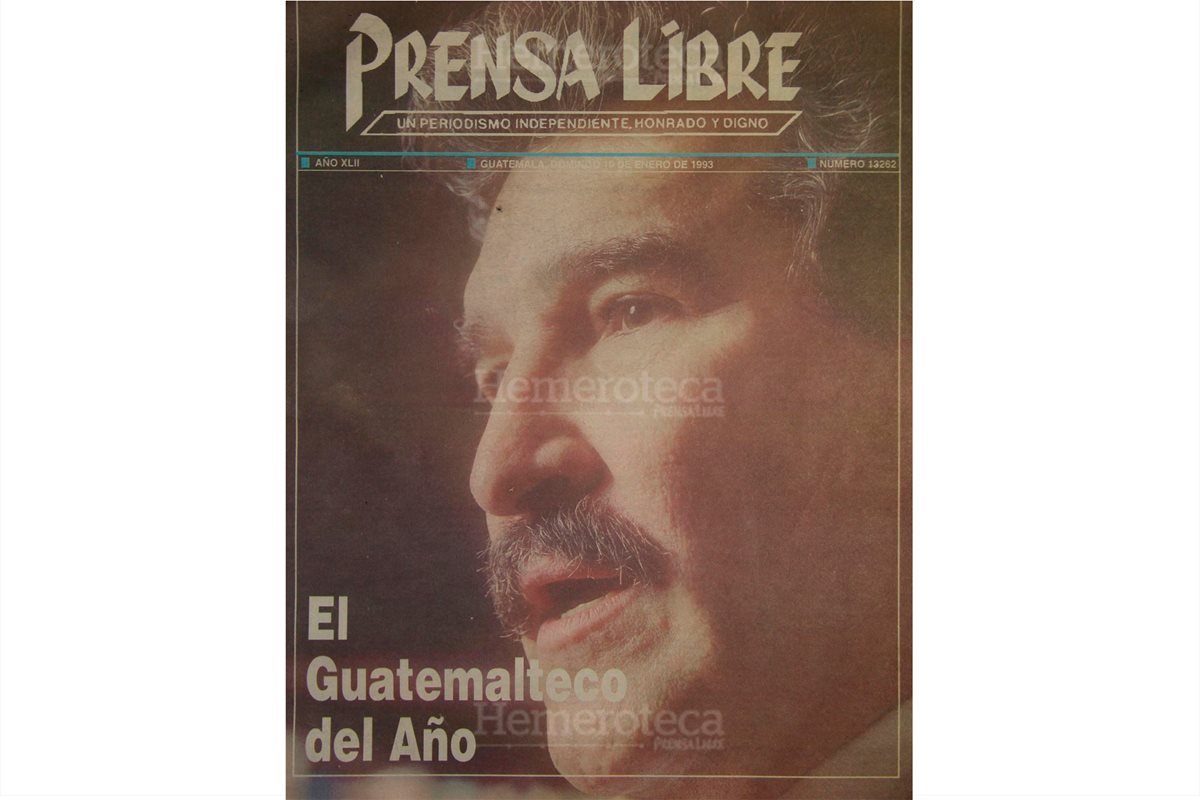 Portada del 10/1/1993 en la cual se da a conocer que Ramiro de León Carpio es el personaje del año. (Foto: Hemeroteca PL)