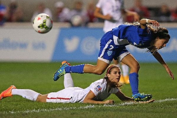 Selección femenina de Guatemala cae por goleada contra Estados Unidos. (Foto Prensa Libre: AFP)