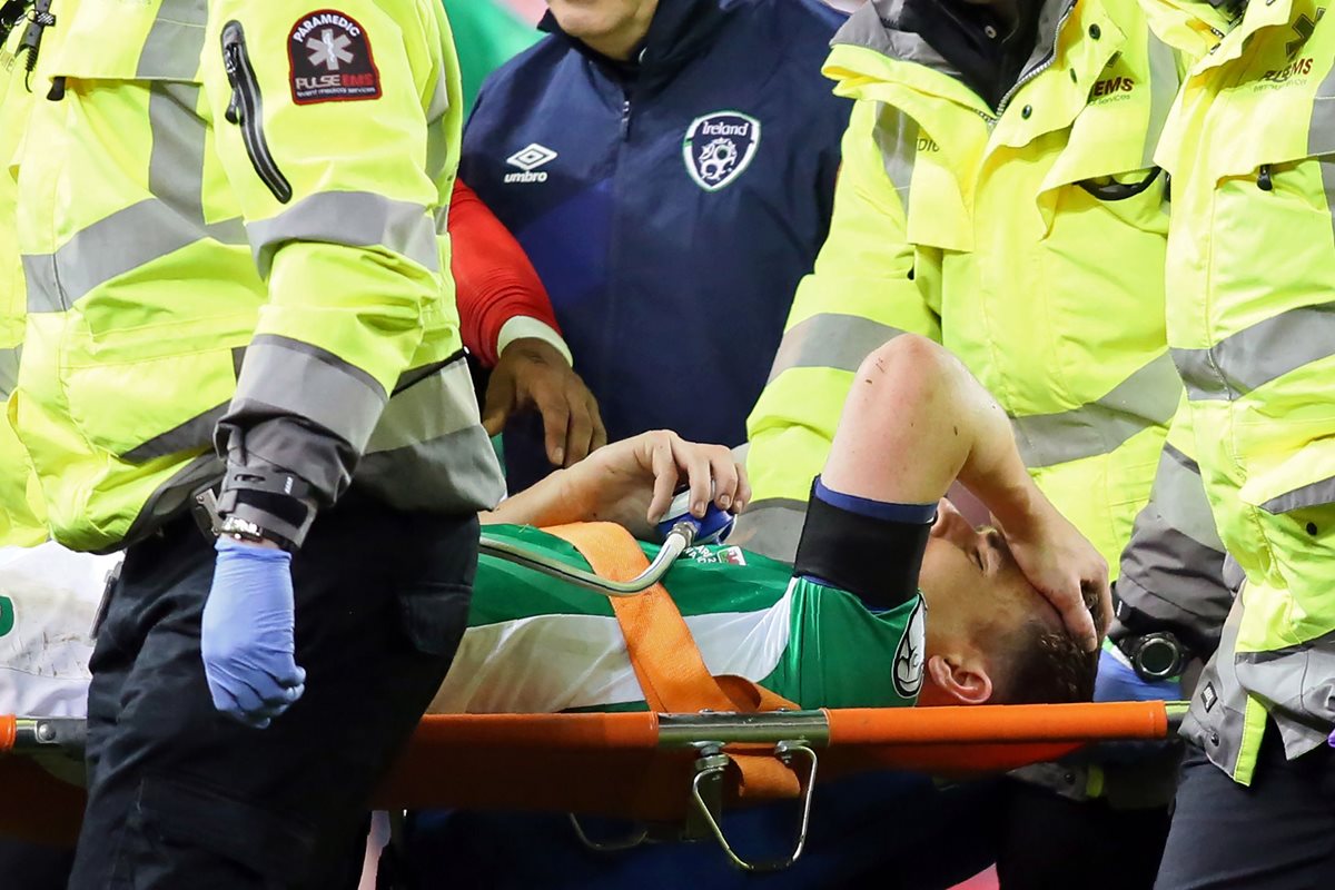 Las imágenes de la lesión de Coleman dieron la vuelta al mundo. (Foto Prensa Libre: AFP)