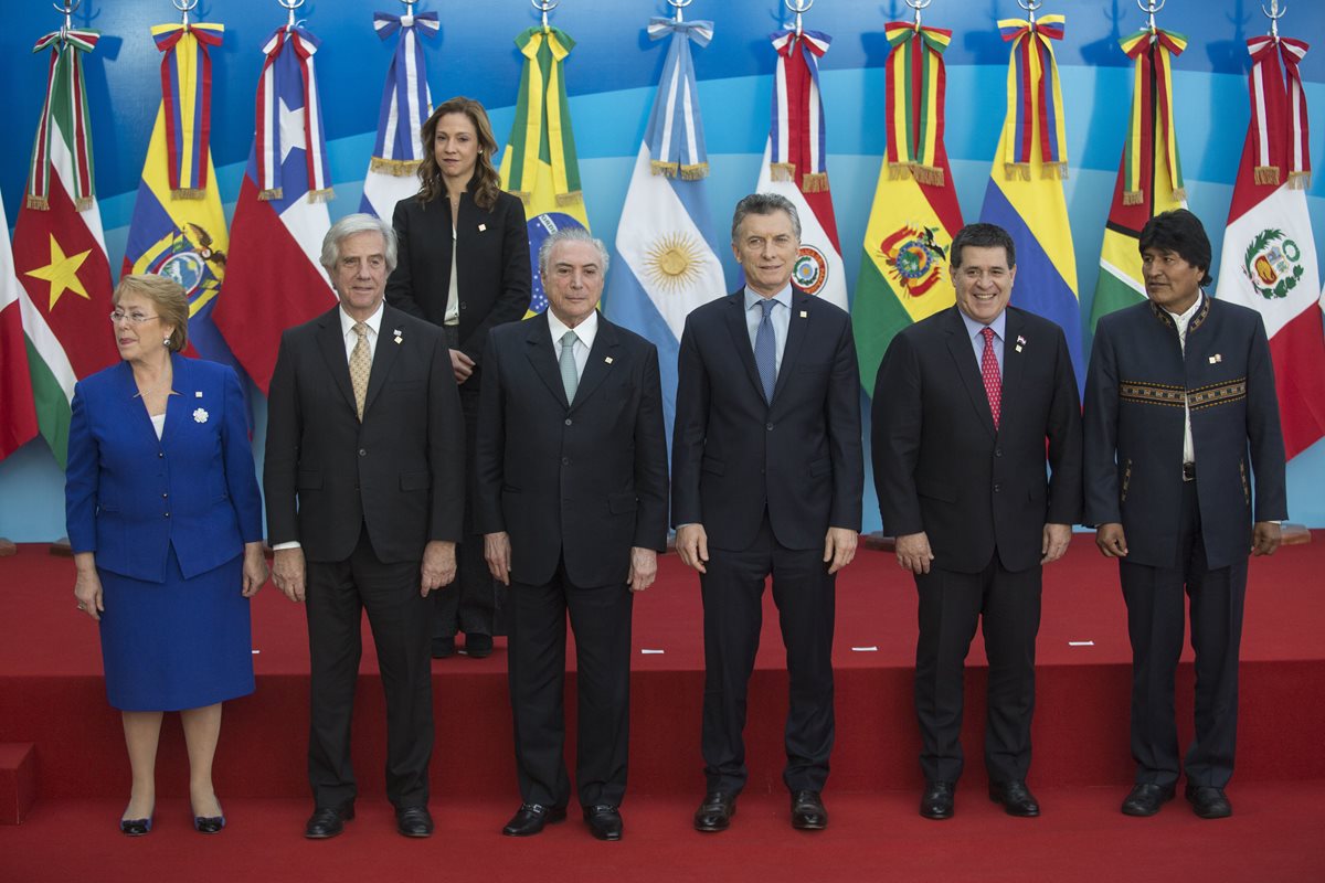 Los participantes del Mercosur instan a Venezuela a la solución por medio de diálogo. (Foto Prensa Libre: AP)