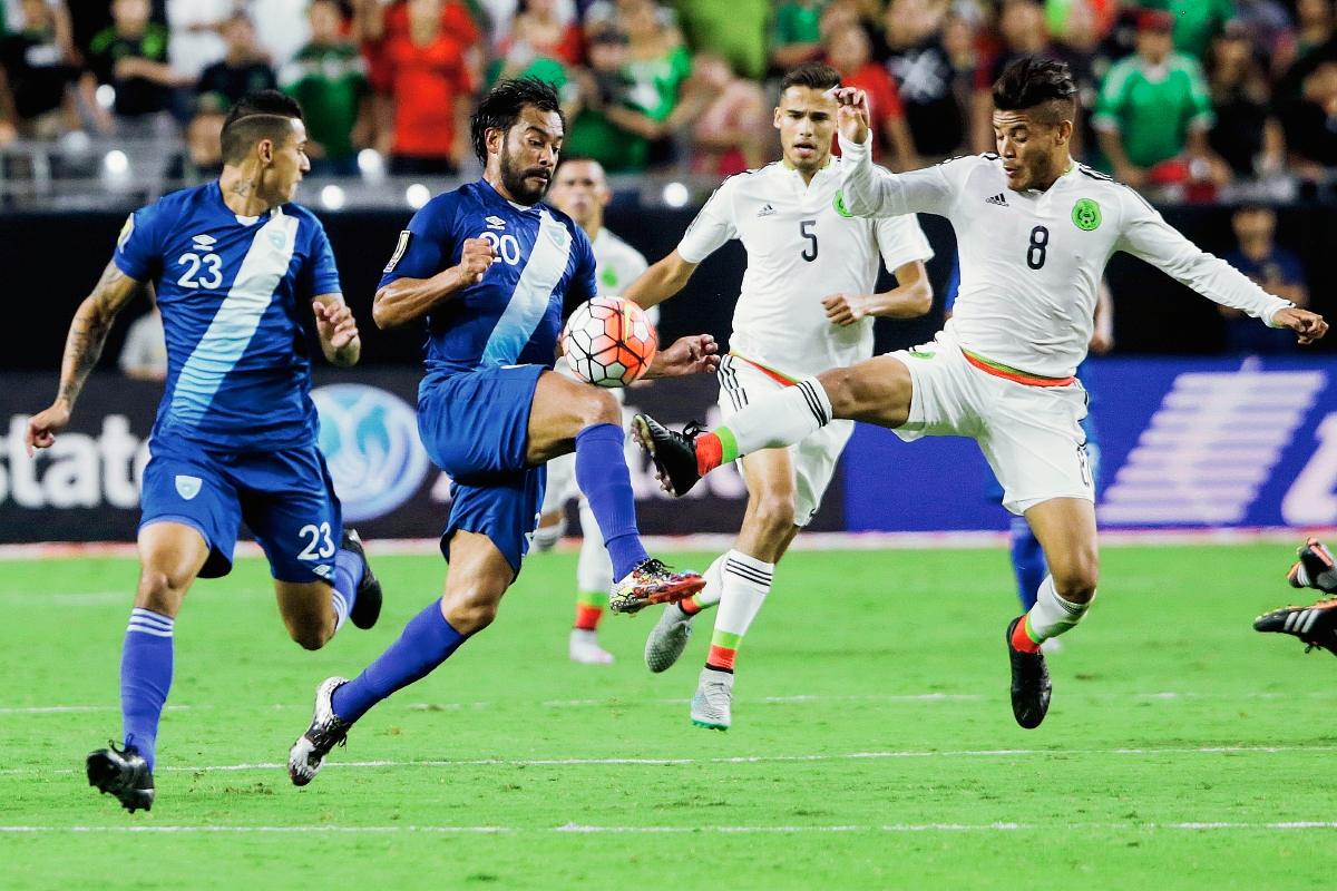 México se quedó con las ganas de celebrar un gol contra Guatemala. (Foto Prensa Libre: AFP)