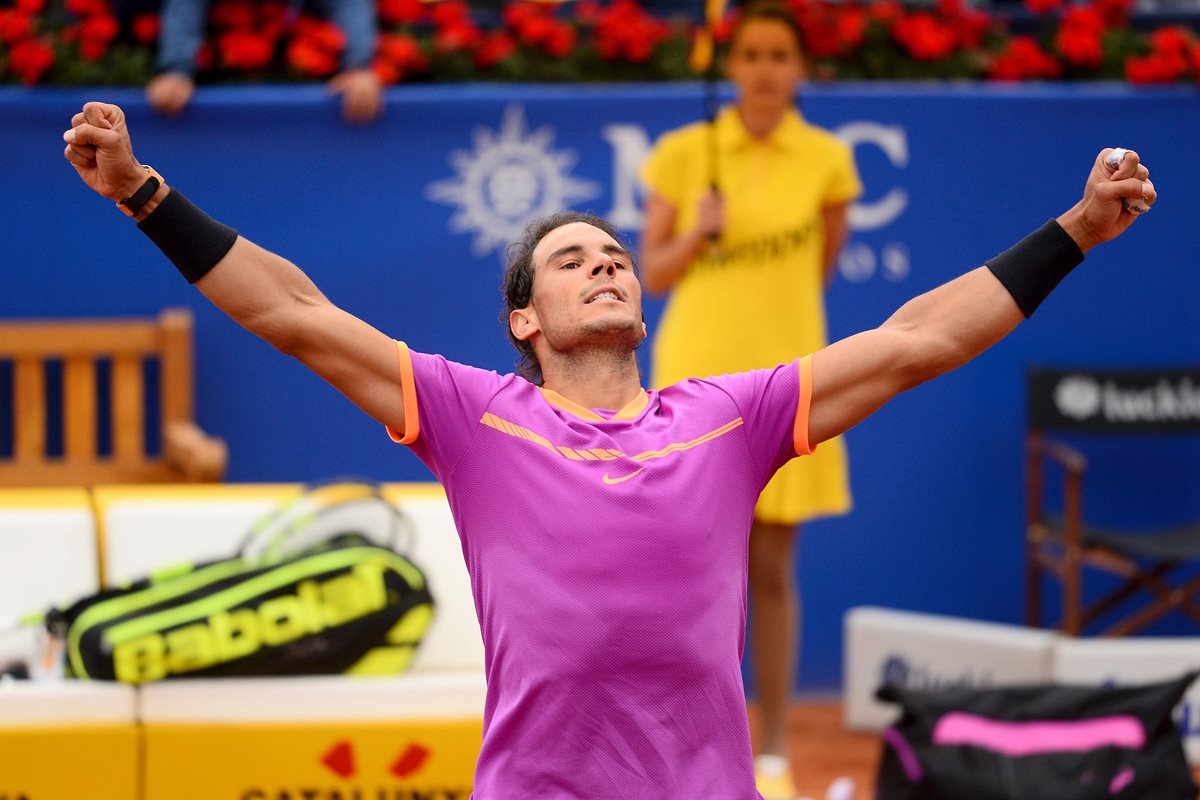 Rafael Nadal tiene una nueva cita con la historia en la final del Abierto de Barcelona. (Foto Prensa Libre: AFP)