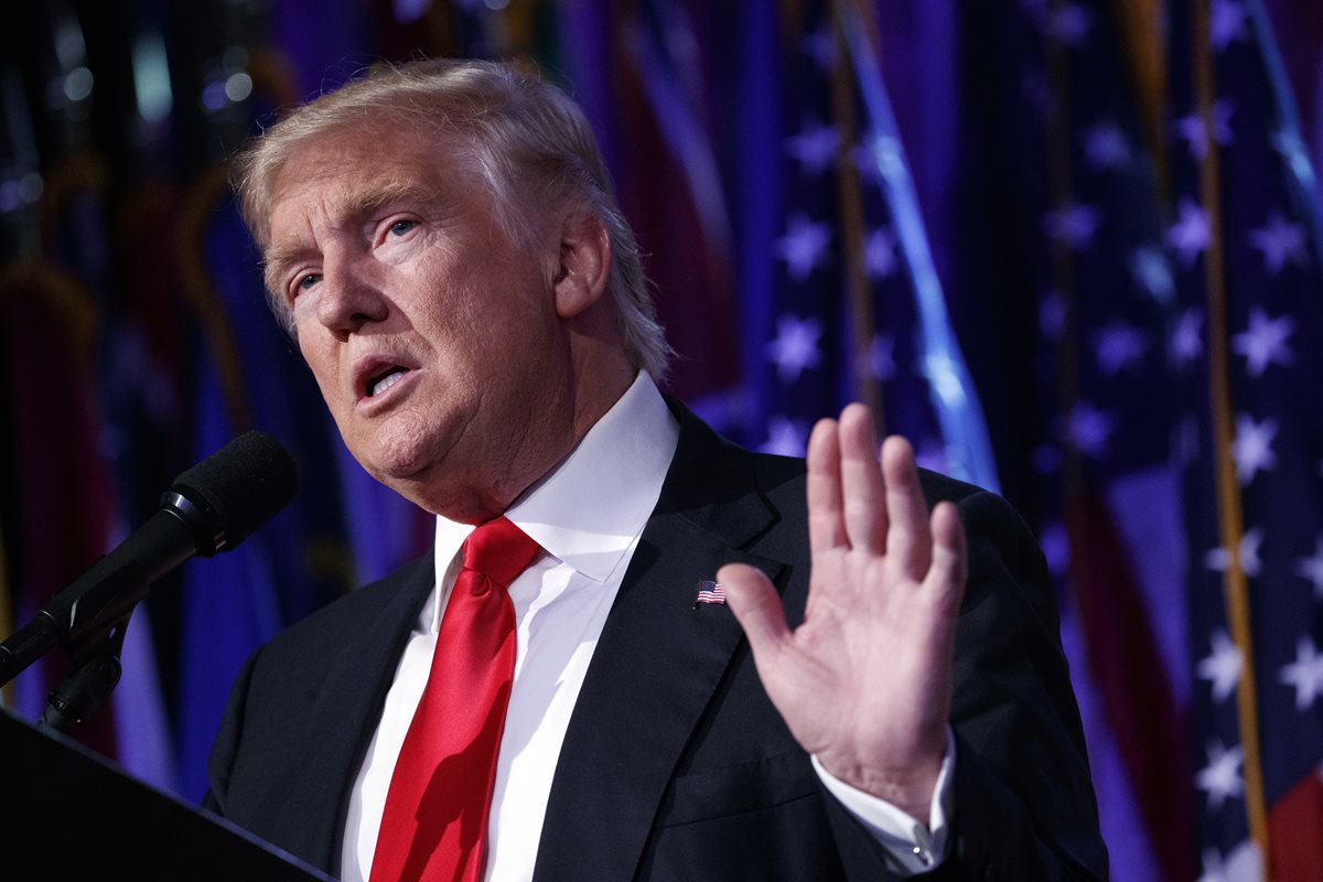 Donald Trump, presidente electo de EE. UU. (Foto Prensa Libre: AP)