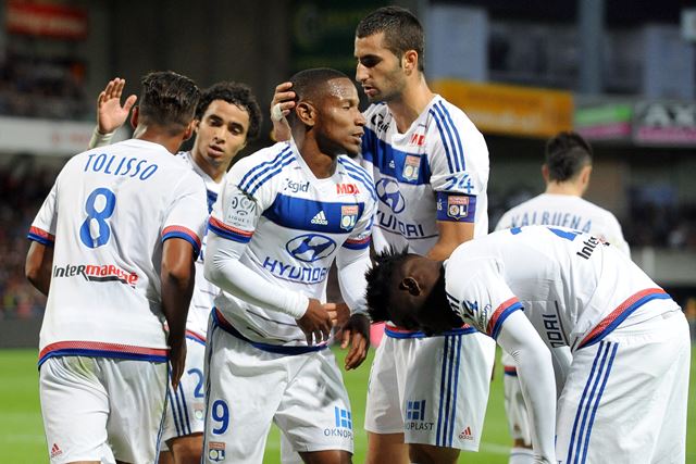 Los de Lyon celebran el triunfo (Foto Prensa Libre: AFP)