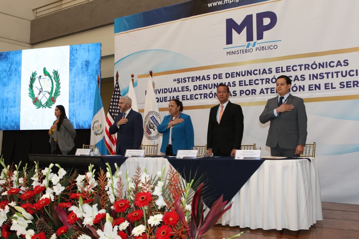 La presentación del sistema electrónico de denuncias se realizó este lunes en la sede del MP. (Foto Prensa Libre: MP)