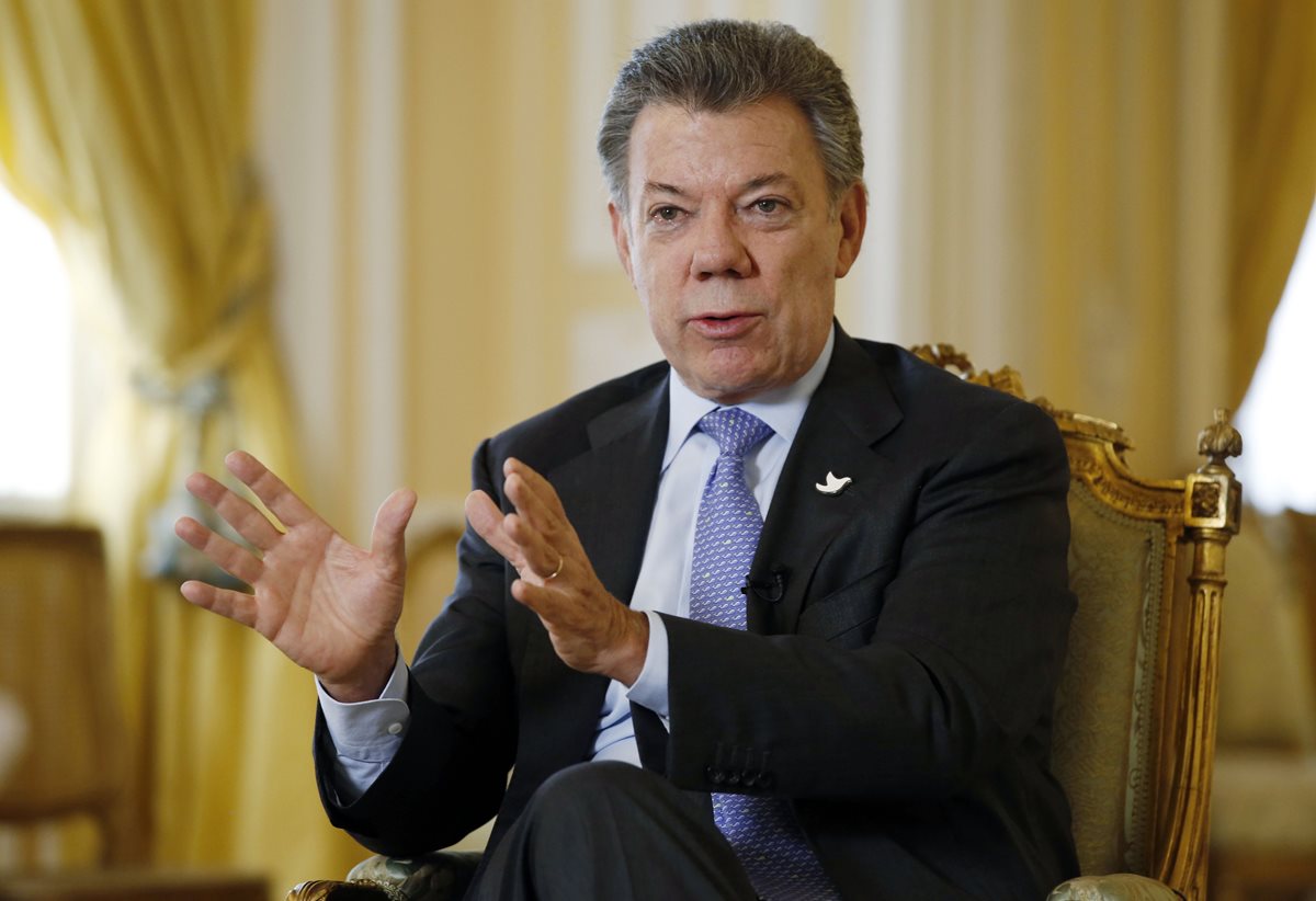 Juan Manuel Santos, presidente de Colombia. (Foto Prensa Libre: AP).
