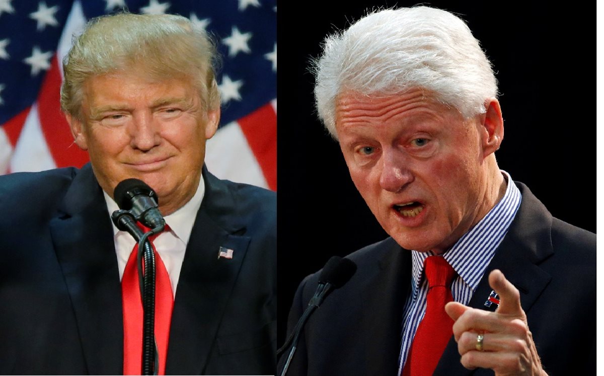 Donald Trump describe mala conducta sexual del expresidente Bill Clinton. (AP).