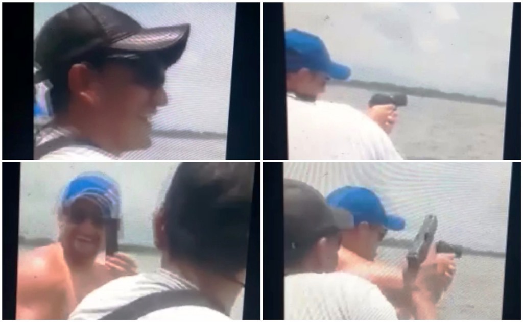 Los hermanos Sarceño López protagonizan video en el que disparan sin causa justificada, en Monterrico (Foto Prensa Libre: Cortesía)