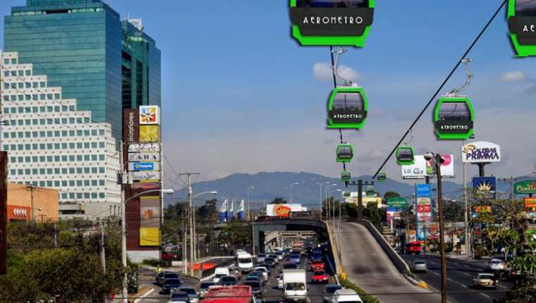 El Aerometro tendría 335 cabinas y 10 estaciones. (Foto Prensa Libre: Municipalidad de Guatemala)
