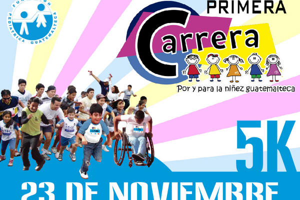 La primer carrera de Fundación Pediátrica Guatemalteca será el 23 de Noviembre. (Foto Prensa Libre: FDG)