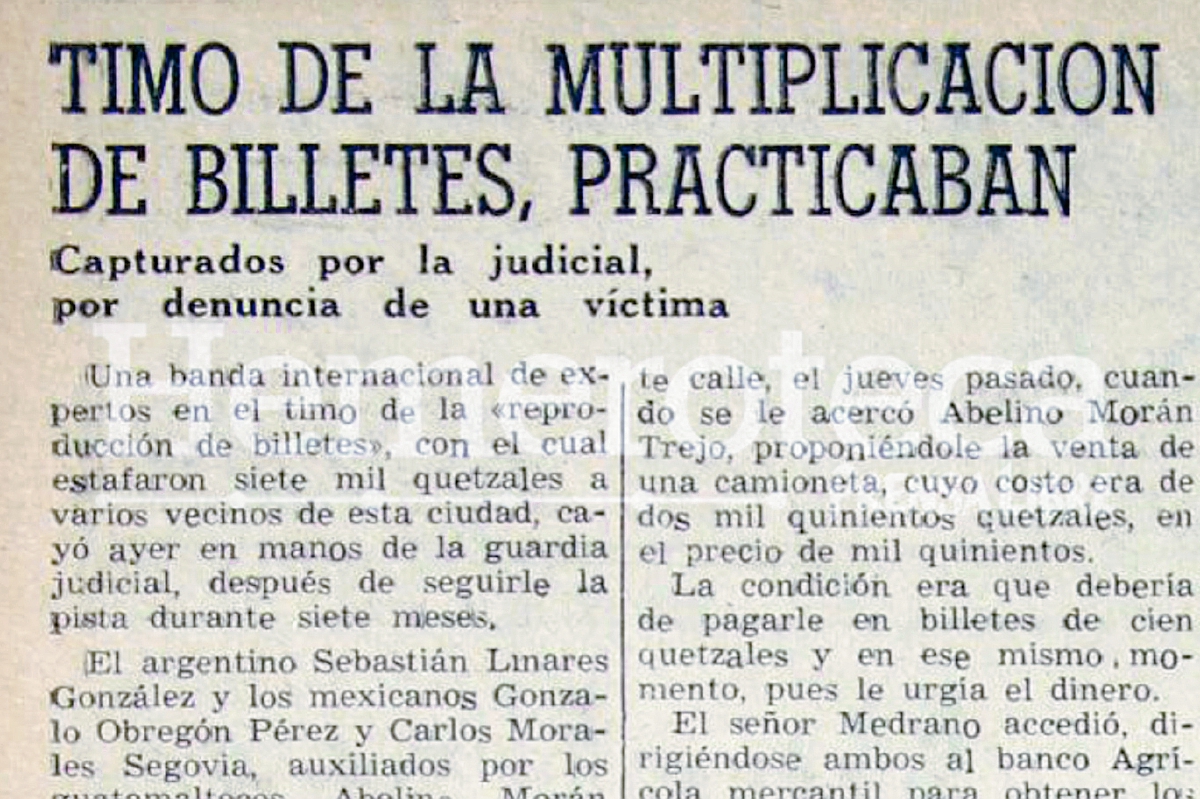 Noticia del 22 de marzo de 1955. Foto: Hemeroteca PL