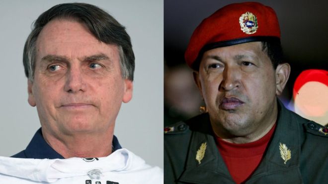 Los momentos en los que llegaron al poder Bolsonaro y Chávez son semejantes. GETTY IMAGES