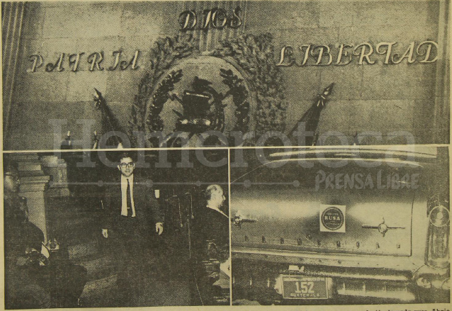 La portada de Prensa Libre del 12 de agosto de 1968 ilustraba la disposición del rótulo en el Congreso de la República. (Foto: Hemeroteca PL)