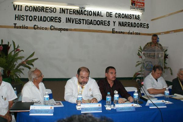 Encuentro internacional de Cronistas celebrado en Tuxtla Chico, en 2011. (Foto Prensa Libre: infored20.blogspot.com)