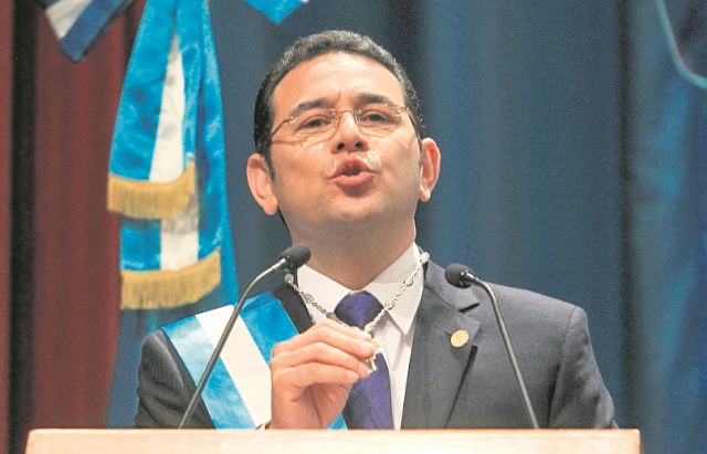 Jimmy Morales asumió la presidencia el 14 de enero último. (Foto Prensa Libre: Hemeroteca PL)