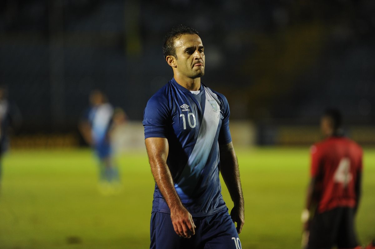 El “Moyo” Contreras disputó su último partido con la Bicolor el 27 de marzo de 2021, ante Islas Vírgenes Británicas en una victoria para Guatemala. Foto Prensa Libre