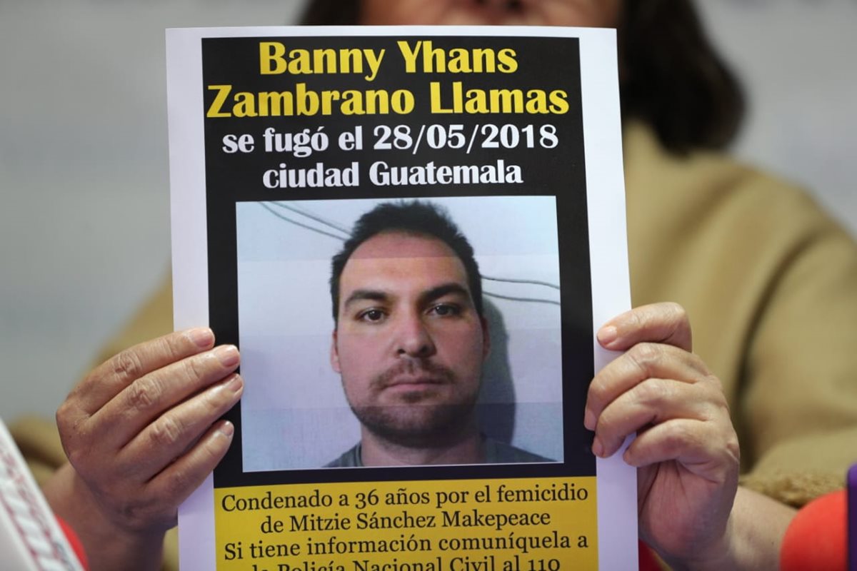 Banny Zambrano fue condenado en el 2017 por haber matado a su esposa Mitzie Alejandra Sánchez Makepeace. (Foto Prensa Libre: SP)