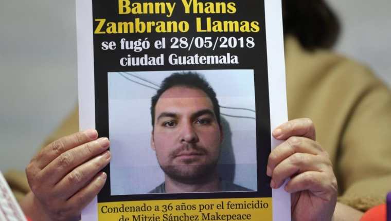 Banny Zambrano fue condenado en el 2017 por haber matado a su esposa Mitzie Alejandra Sánchez Makepeace. (Foto Prensa Libre: SP)