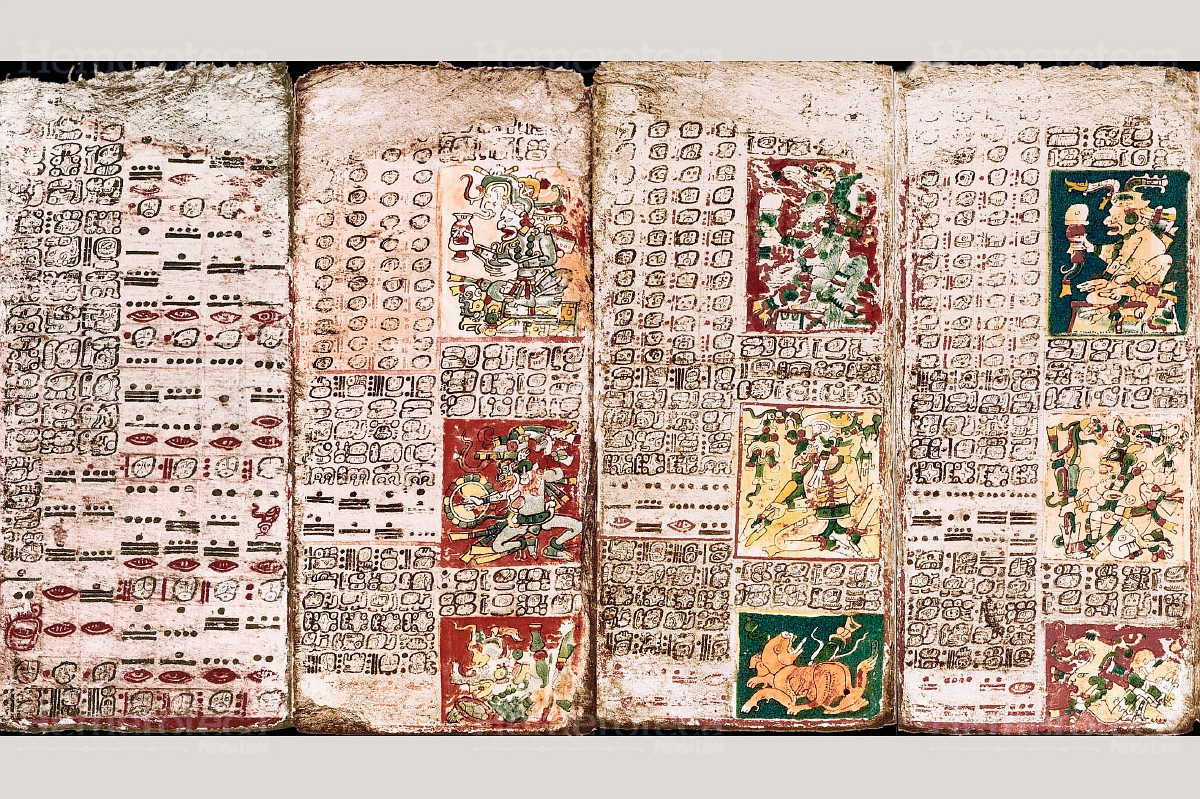 Páginas del Códice de Dresde. (Foto: Hemeroteca PL)