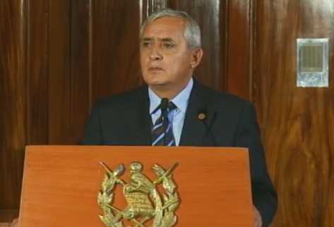 Presidente Otto Pérez Molina durante la conferencia de prensa. (Foto Prensa Libre: Internet)