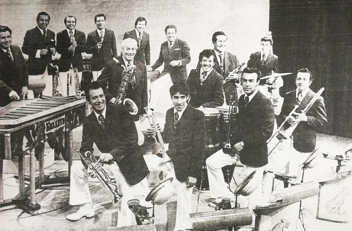 La Marimba Orquesta El Gallito se convirtió en uno de los referentes de ese género musical. En la imagen, algunos de sus primeros integrantes.