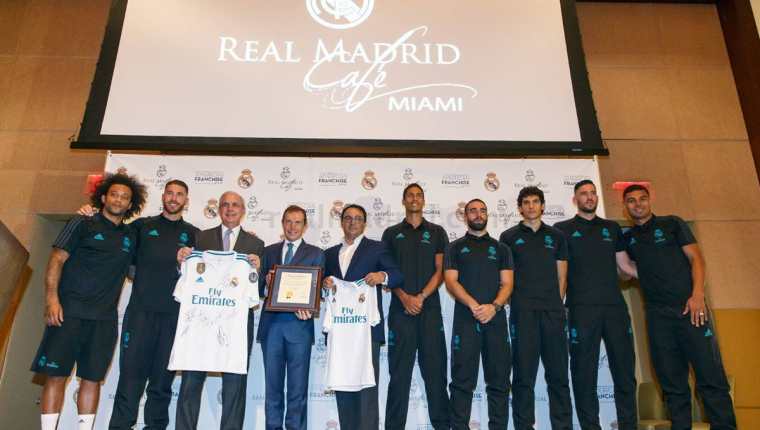 Así fue la presentación de Café Madrid en Miami el viernes. (Foto Prensa Libre: Real Madrid C.F)