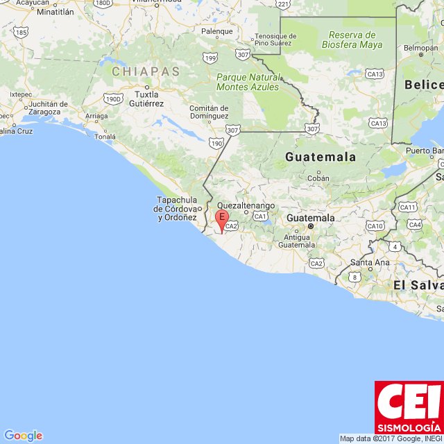 El sismo fue sensible en gran parte de Guatemala sin que dejará daños materiales. (Foto Prensa Libre: CEI sismología)