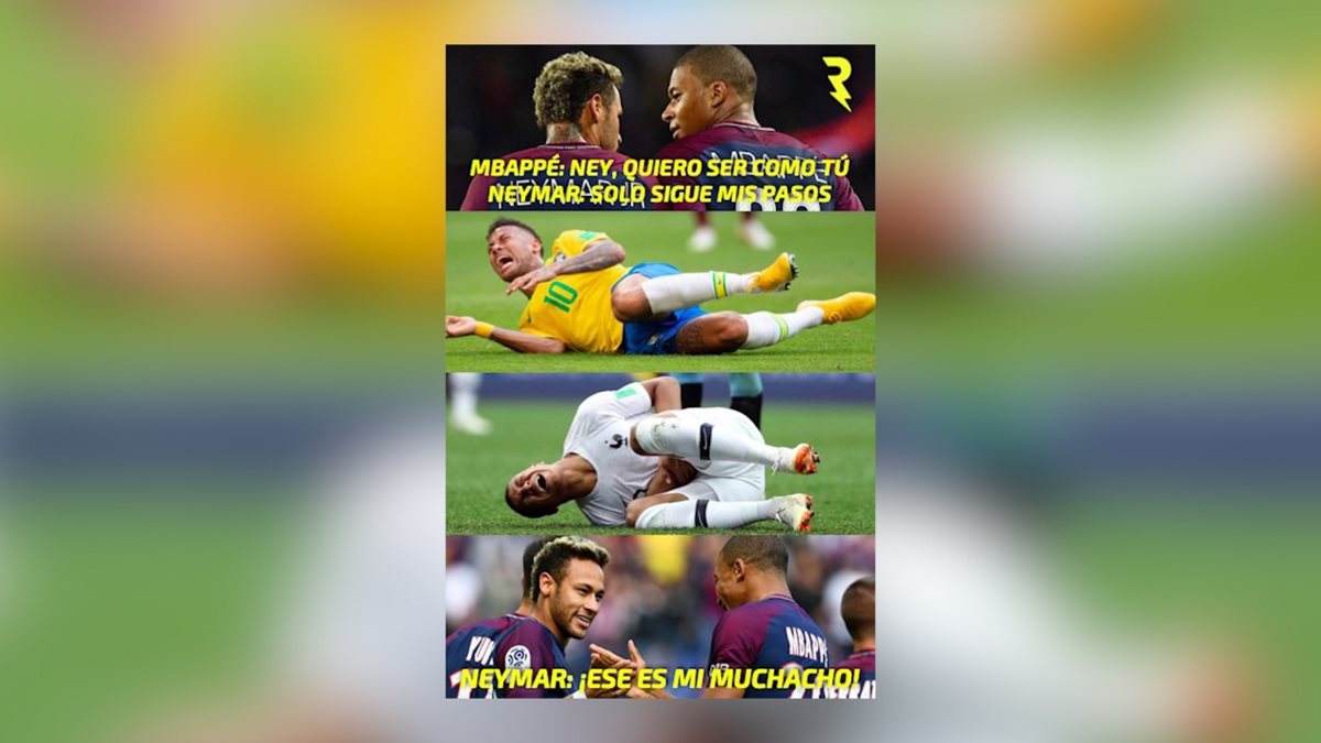 Mbappé protagoniza los memes del partido Uruguay contra Francia. (Foto Prensa Libre: twitter)