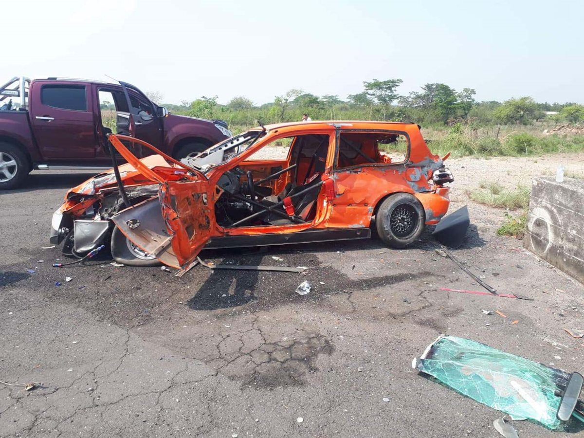 El accidente tiñe de luto el automovilismo centroamericano. (Foto Prensa Libre: cortesía Carlos Pineda)