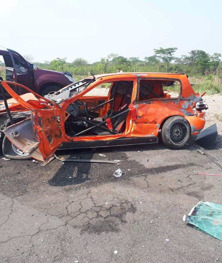 El accidente tiñe de luto el automovilismo centroamericano. (Foto Prensa Libre: cortesía Carlos Pineda)