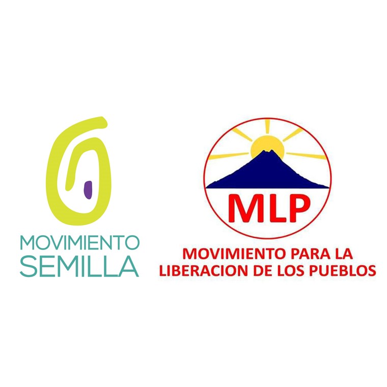 Los logos de los partidos Movimiento Semilla y Movimiento para la Liberación de los Pueblos.