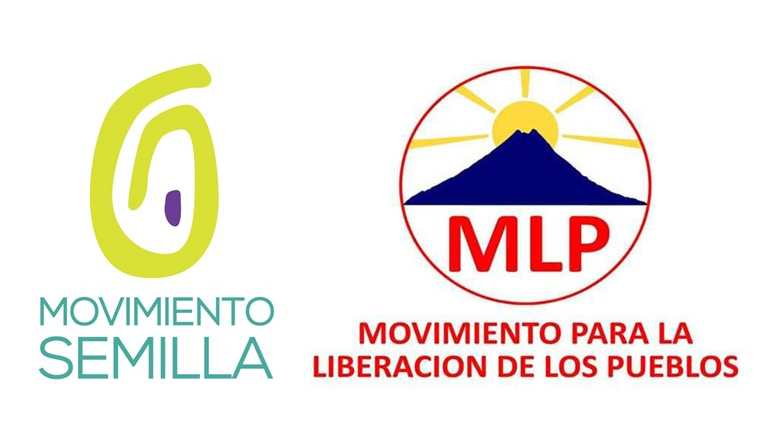 Los logos de los partidos Movimiento Semilla y Movimiento para la Liberación de los Pueblos.